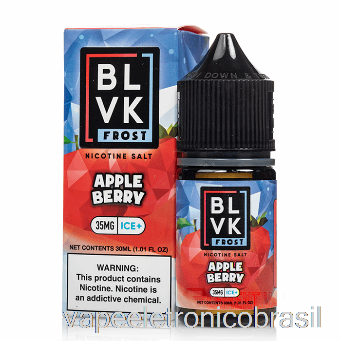 Vape Recarregável Apple Berry - Sais De Geada Blvk - 30ml 35mg